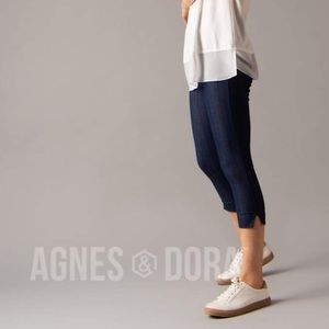 Agens & Dora Pixie Cropped Dark Knit Denim size extra small